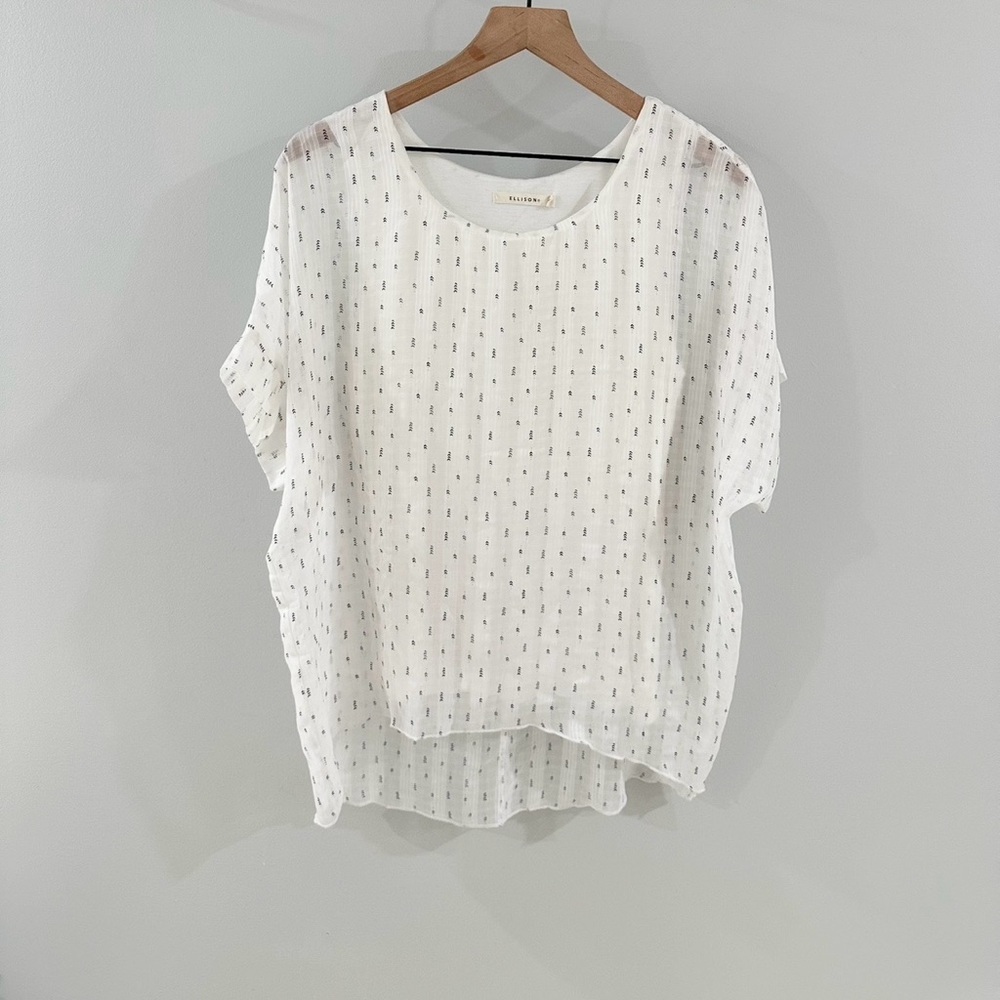 Ellison Layered Blouse White Size Small - Picture 2 of 6